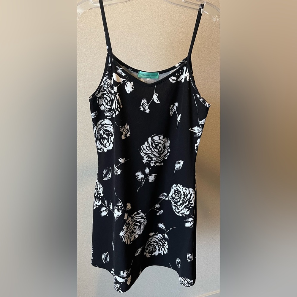 Chris & Carol Black and White Floral Sundress